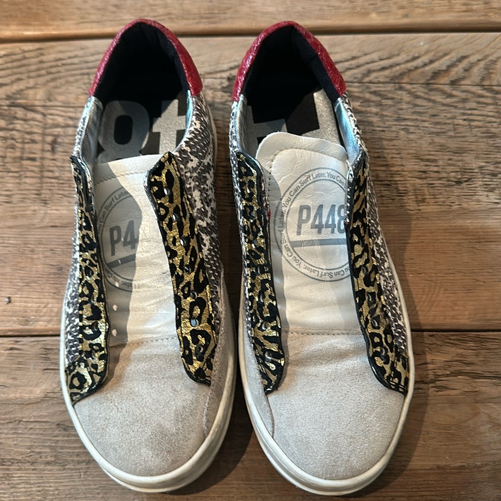 P448 John Snake-Print Low-Top Sneakers 5